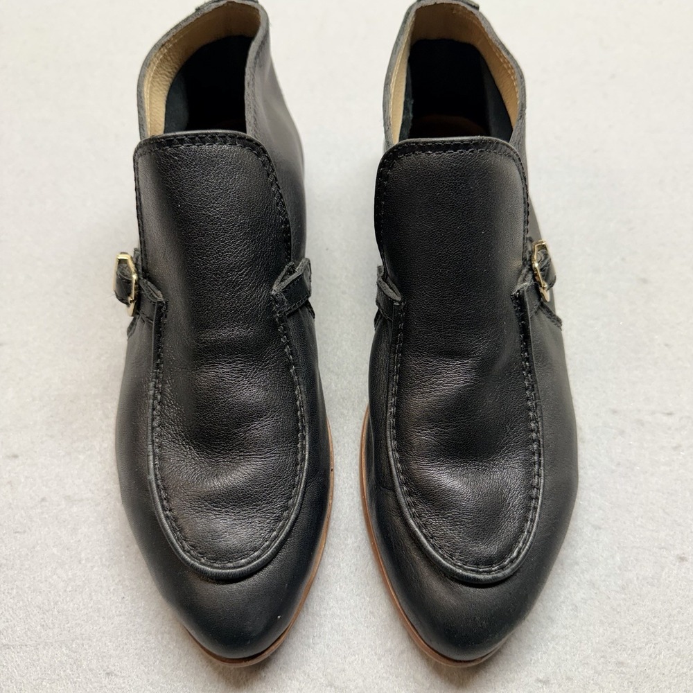 Bird of‎ Flight Women's Black Leather Monk Strap Shoes Made in Brazil Comfort 7B